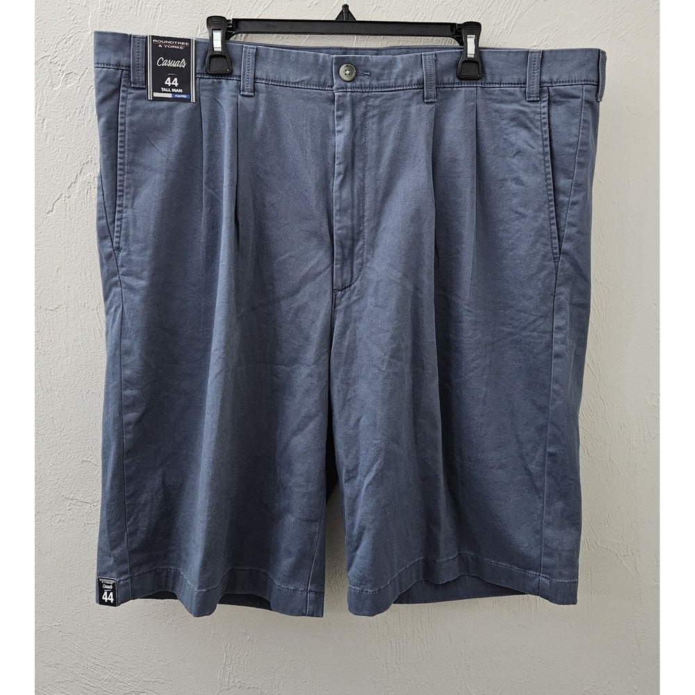 *NEW* Men's Size 44 Tall Roundtree &‎ Yorke Casuals Pleated Shorts 11"Inseam